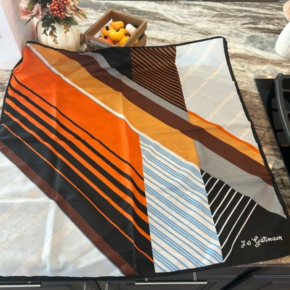 j s germain Accessories - VINTAGE J.S. Germain Striped Scarf, no tag/a few stains. GUC